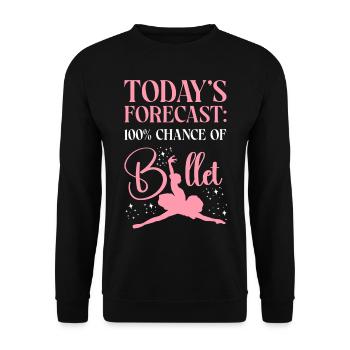 Ballet Dancer Dance Girl Ballerina - Unisex Pullover - Schwarz - Vorne - Alina (178cm) & Michal (187cm)