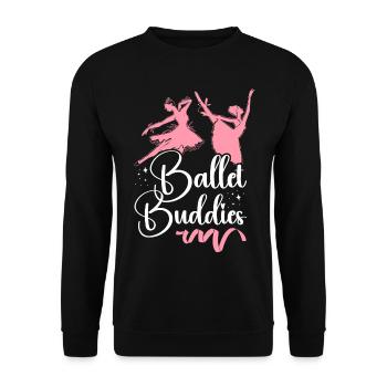 Ballet Dancer Dance Girl Ballerina - Unisex Pullover - Schwarz - Vorne - Alina (178cm) & Michal (187cm)