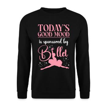 Ballet Dancer Dance Girl Ballerina - Unisex Pullover - Schwarz - Vorne - Alina (178cm) & Michal (187cm)