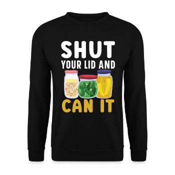 Close the lid and put it in the can of cans Konser - Unisex Sweatshirt - black - Front - Alina (178cm) & Michal (187cm)