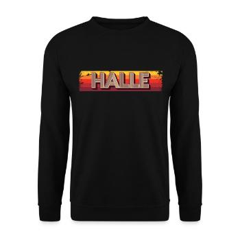Halleserin Halleser Halle - Unisex Sweatshirt - black - Front - Alina (178cm) & Michal (187cm)