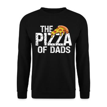 Die Pizza Der Besten Väter Vatertag Aller Zeiten - Unisex Pullover - Schwarz - Vorne - Alina (178cm) & Michal (187cm)