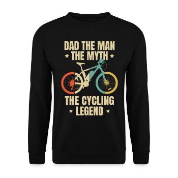 Dad, the man, the myth, the cycling legend, biker - Unisex Sweatshirt - black - Front - Alina (178cm) & Michal (187cm)