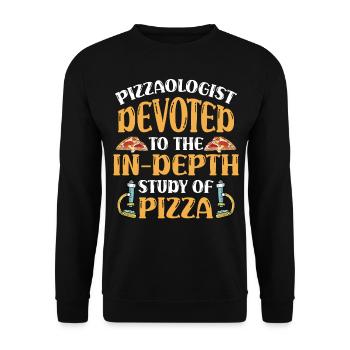 Pizzaologue Cuisine italienne Gâteaux au fromage Pizza - Sweat-shirt Unisexe - noir - Devant - Alina (178cm) & Michal (187cm)