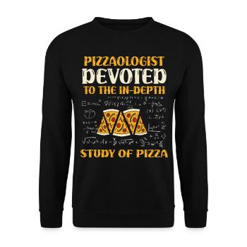 Pizzaologue Cuisine italienne Gâteaux au fromage Pizza - Sweat-shirt Unisexe - noir - Devant - Alina (178cm) & Michal (187cm)