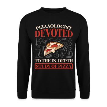 Pizzaologue Cuisine italienne Gâteaux au fromage Pizza - Sweat-shirt Unisexe - noir - Devant - Alina (178cm) & Michal (187cm)