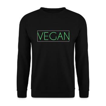 Vegan lettering - Unisex Sweatshirt - black - Front - Alina (178cm) & Michal (187cm)