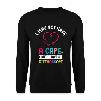 Schulkrankenschwester Medizinische Krankenpflege - Unisex Pullover - Schwarz - Vorne - Alina (178cm) & Michal (187cm)