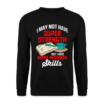Librarian Bookworm Book Nerd Reading Library - Unisex Sweatshirt - black - Front - Alina (178cm) & Michal (187cm)