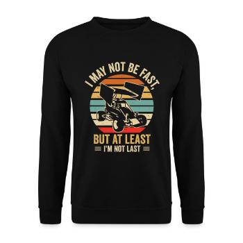 Sprint Car Dirt Track Racing - Unisex Pullover - Schwarz - Vorne - Alina (178cm) & Michal (187cm)