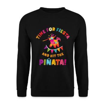 Cinco De Mayo Mexican Piñata Fiesta Party - Unisex Sweatshirt - black - Front - Alina (178cm) & Michal (187cm)