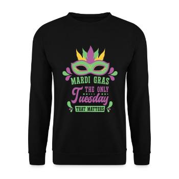Fête de consommation de bière du mardi gras - Sweat-shirt Unisexe - noir - Devant - Alina (178cm) & Michal (187cm)
