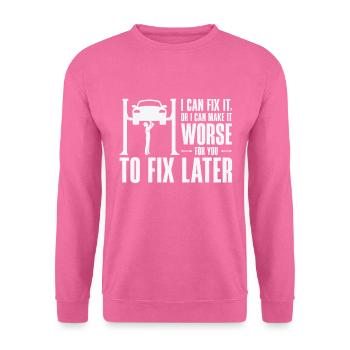 Mécanicien automobile Réparation de moteur de voiture - Sweat-shirt Unisexe - rose - Devant