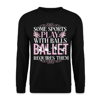 Ballet Dancer Dance Girl Ballerina - Unisex Pullover - Schwarz - Vorne - Alina (178cm) & Michal (187cm)