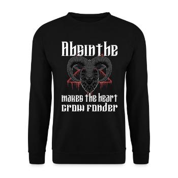 Satan Beelzebub Teufel Gothic Pentagram Mystisch - Unisex Pullover - Schwarz - Vorne - Alina (178cm) & Michal (187cm)