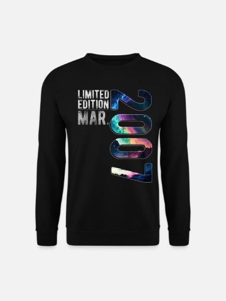 Limited Edition 2007 März Geburtstag Nordlichter - Unisex Pullover - Schwarz