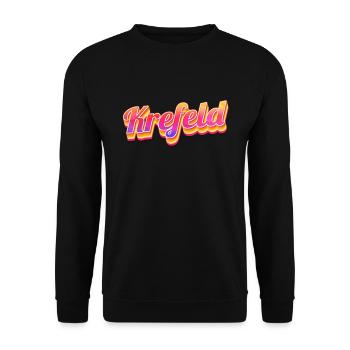 Krefelderin Krefelder Krefeld - Unisex Pullover - Schwarz - Vorne - Alina (178cm) & Michal (187cm)