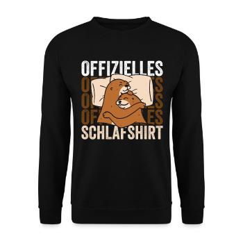 Offizielles Schlafshirt - Unisex Pullover - Schwarz - Vorne - Alina (178cm) & Michal (187cm)