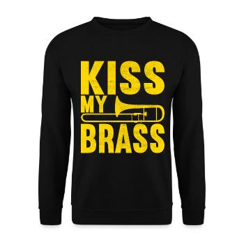 Posaune Trombone - Sweat-shirt Unisexe - noir - Devant - Alina (178cm) & Michal (187cm)