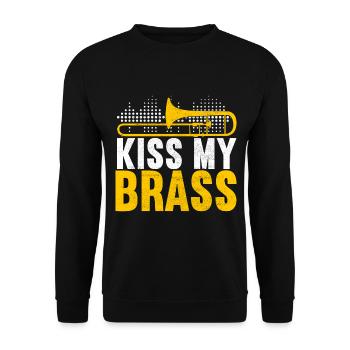 Posaune Trombone - Sweat-shirt Unisexe - noir - Devant - Alina (178cm) & Michal (187cm)