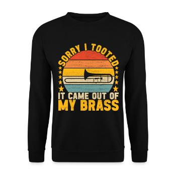 Posaune Trombone - Sweat-shirt Unisexe - noir - Devant - Alina (178cm) & Michal (187cm)