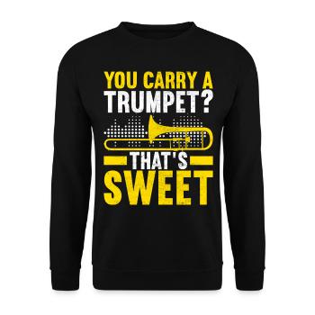 Posaune Trombone - Sweat-shirt Unisexe - noir - Devant - Alina (178cm) & Michal (187cm)