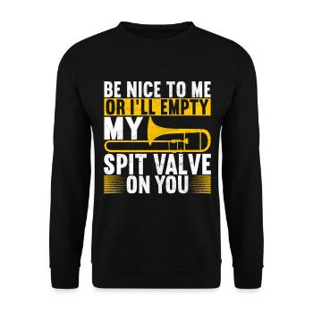 Posaune Trombone - Sweat-shirt Unisexe - noir - Devant - Alina (178cm) & Michal (187cm)