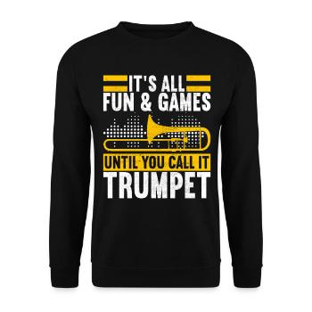 Posaune Trombone - Sweat-shirt Unisexe - noir - Devant - Alina (178cm) & Michal (187cm)