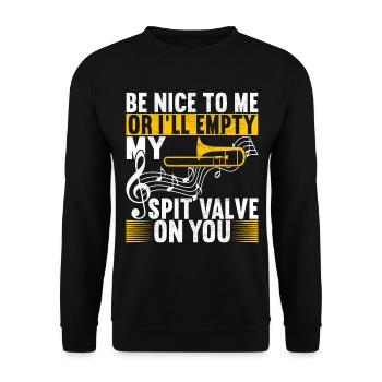 Posaune Trombone - Sweat-shirt Unisexe - noir - Devant - Alina (178cm) & Michal (187cm)