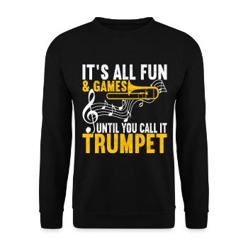 Posaune Trombone - Sweat-shirt Unisexe - noir - Devant - Alina (178cm) & Michal (187cm)