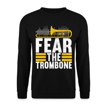 Posaune Trombone - Sweat-shirt Unisexe - noir - Devant - Alina (178cm) & Michal (187cm)