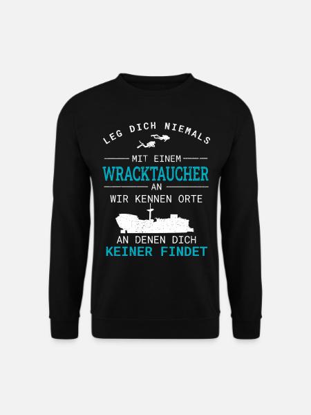 Wracktauchen Tauchen Wracktaucher Geschenk - Unisex Pullover - Schwarz