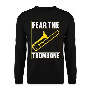 Posaune Trombone - Sweat-shirt Unisexe - noir - Devant - Alina (178cm) & Michal (187cm)