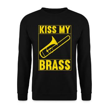Posaune Trombone - Sweat-shirt Unisexe - noir - Devant - Alina (178cm) & Michal (187cm)