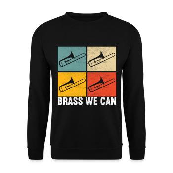 Posaune Trombone - Sweat-shirt Unisexe - noir - Devant - Alina (178cm) & Michal (187cm)
