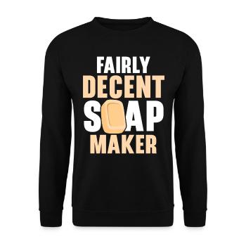 Pretty decent soap maker soaping soaps - Unisex Sweatshirt - black - Front - Alina (178cm) & Michal (187cm)