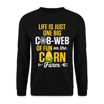 culture du maïs cultures agriculture - Sweat-shirt Unisexe - noir - Devant - Alina (178cm) & Michal (187cm)