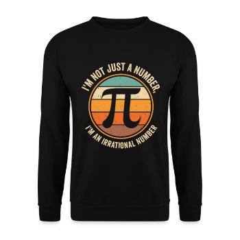 Pi Tag Retro Math Pi Symbol Math Number - Sweat-shirt Unisexe - noir - Devant - Alina (178cm) & Michal (187cm)