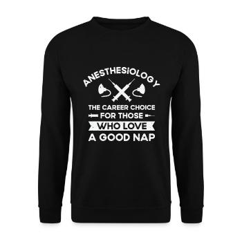 Anesthesia Anesthesiologist Nurse Anesthesiology - Unisex Sweatshirt - black - Front - Alina (178cm) & Michal (187cm)