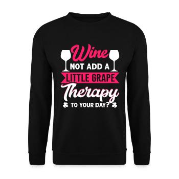 Weintrinken Weinverkostung Weinliebhaber - Unisex Pullover - Schwarz - Vorne - Alina (178cm) & Michal (187cm)