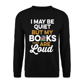 Librarian Bookworm Book Nerd Reading Library - Unisex Sweatshirt - black - Front - Alina (178cm) & Michal (187cm)