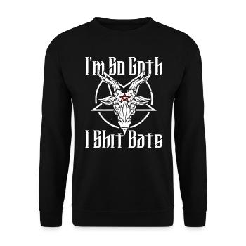 Satan Beelzebub Devil Gothic Pentagram Mystical - Unisex Sweatshirt - black - Front - Alina (178cm) & Michal (187cm)