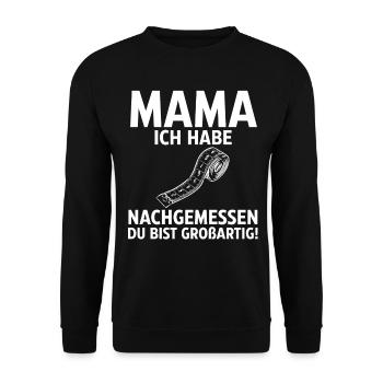 Mutter Muttertag Mama - Unisex Pullover - Schwarz - Vorne - Alina (178cm) & Michal (187cm)