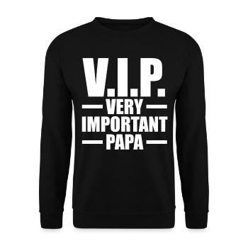 Père Fête des pères Papa - Sweat-shirt Unisexe - noir - Devant - Alina (178cm) & Michal (187cm)