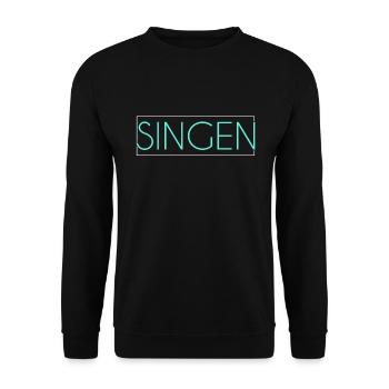 Singen Schriftzug - Unisex Pullover - Schwarz - Vorne - Alina (178cm) & Michal (187cm)