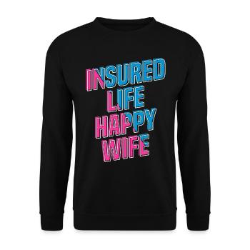 Insurance Salesman Insurance Agent - Unisex Sweatshirt - black - Front - Alina (178cm) & Michal (187cm)