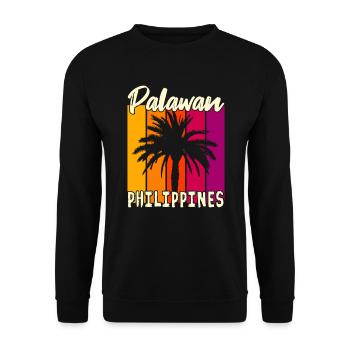 Palawan Philippines Coucher de soleil - Sweat-shirt Unisexe - noir - Devant - Alina (178cm) & Michal (187cm)