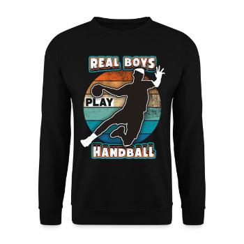 Handball Joueur De Handball, Dicton Sportif, Arc-en-ciel - Sweat-shirt Unisexe - noir - Devant - Alina (178cm) & Michal (187cm)