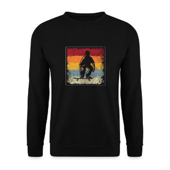 Skating Retro - Unisex Pullover - Schwarz - Vorne - Alina (178cm) & Michal (187cm)