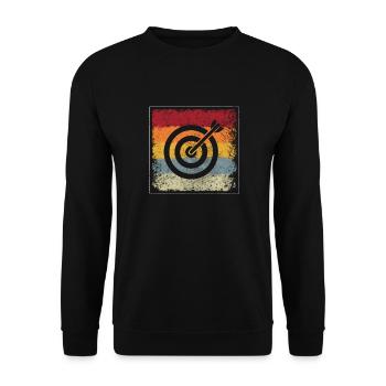 Dart Retro - Unisex Sweatshirt - black - Front - Alina (178cm) & Michal (187cm)